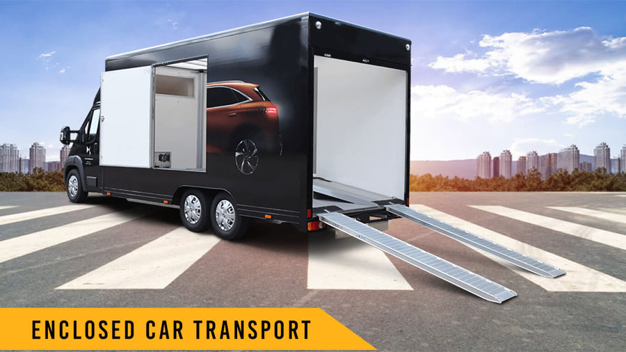 SINGLE CAR CARRIER CLOSED TRUCK